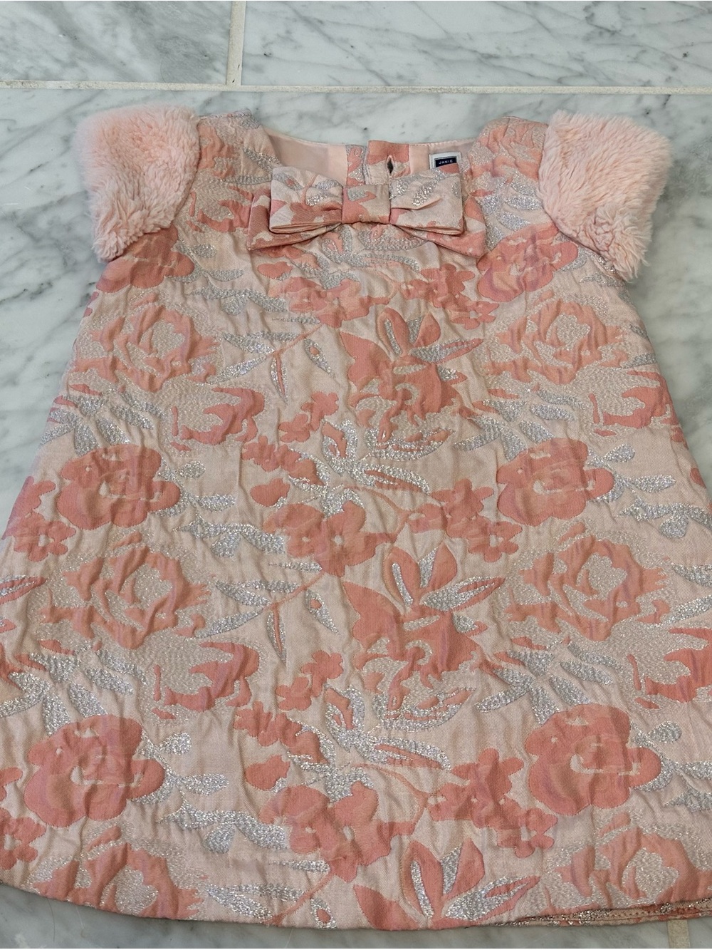 Pink Stunning Dress with Fur Detail